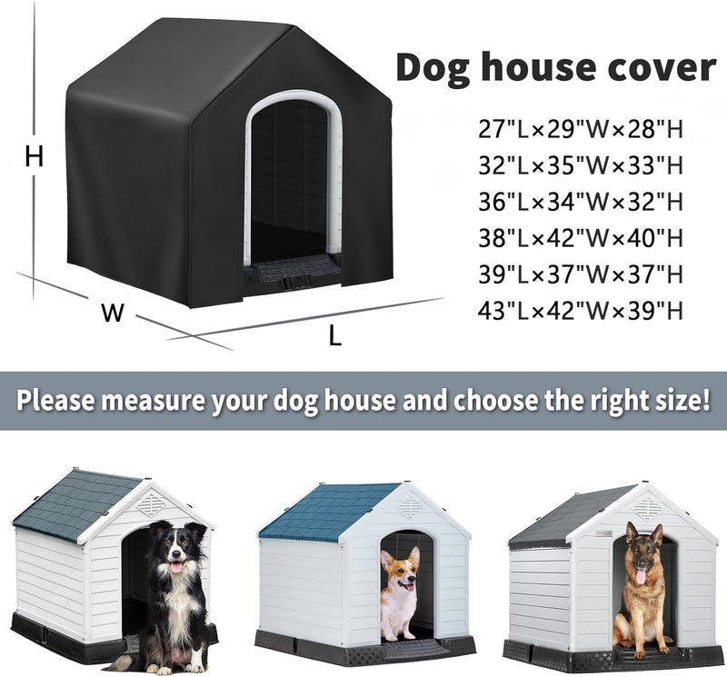 Kasla Dog House Cover, Covers for Winter Large Dog House Outdoor Weatherproof (36x34x32in)-Only Cover - Image 2